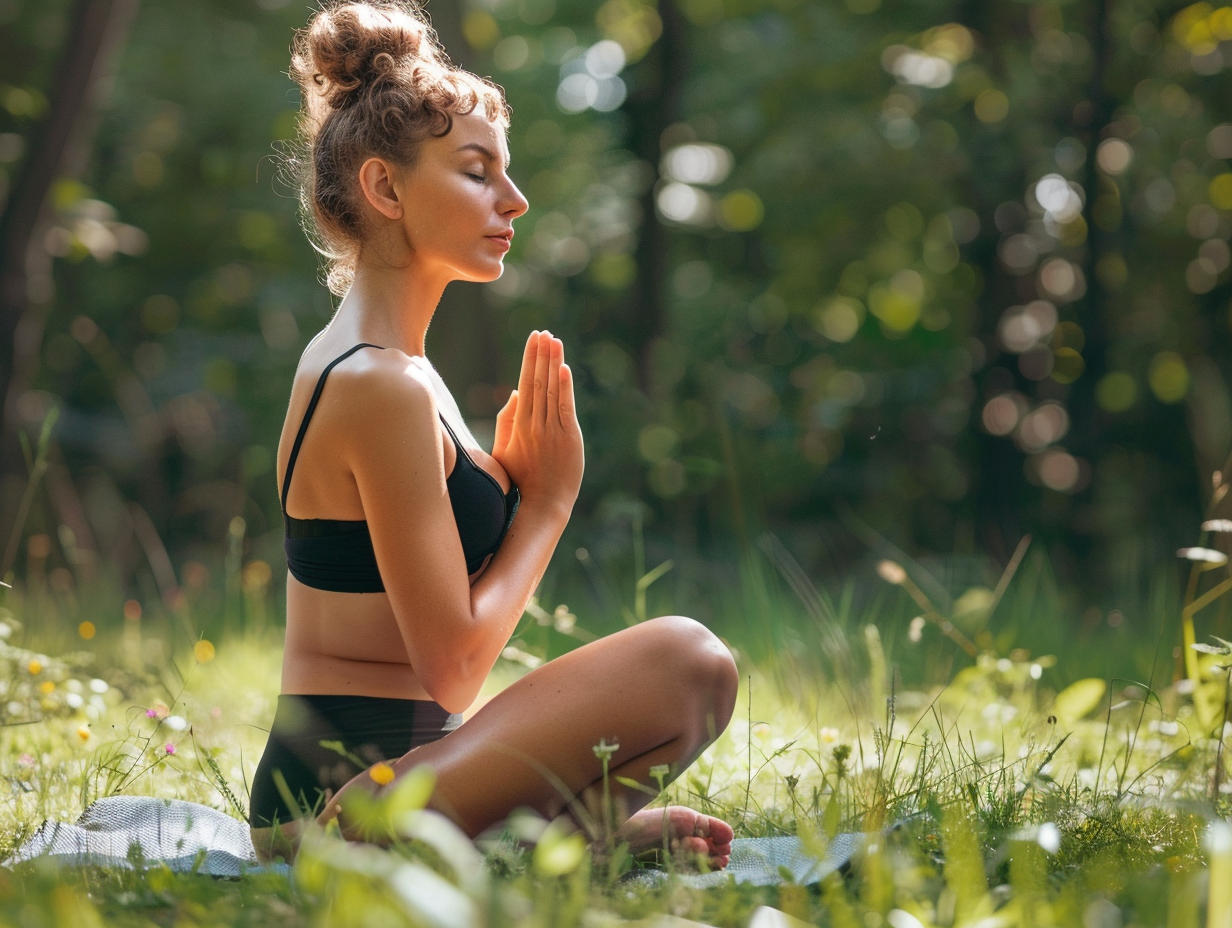 Група людей різного віку в позах йоги